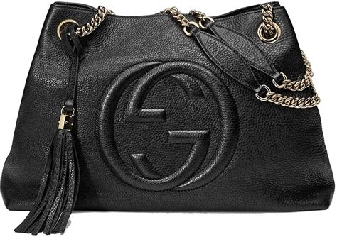 shopping gucci nera doppia g|gucci leather shoulder bag.